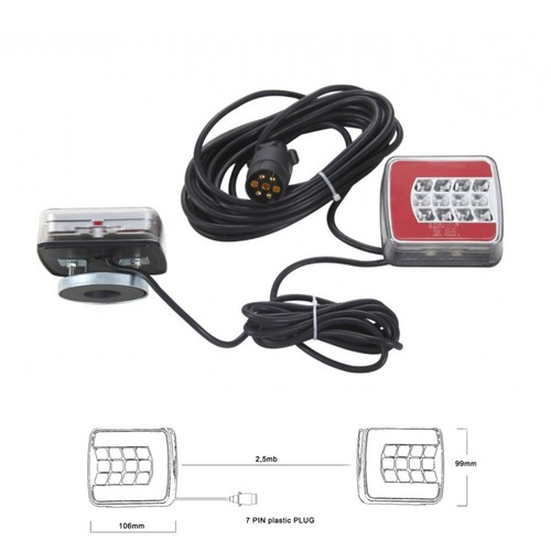 Led rückleuchten set - led, polig